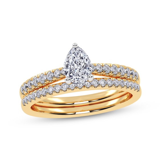 Adore Pear-Shaped Diamond Bridal Set 1/2 ct tw 14K Yellow Gold