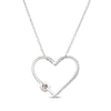 Thumbnail Image 3 of Citrine & White Lab-Created Sapphire Heart Necklace Sterling Silver 18"