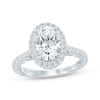 Thumbnail Image 1 of Monique Lhuillier Bliss Oval-Cut Lab-Grown Diamond Halo Engagement Ring 2-3/4 ct tw 18K White Gold