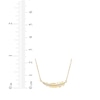 Thumbnail Image 3 of Diamond Sideways Feather Necklace 1/20 ct tw 10K Yellow Gold 18"