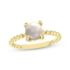 Thumbnail Image 1 of Cultured Pearl & Diamond Accent Ring 10K Yellow Gold