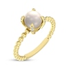 Thumbnail Image 2 of Cultured Pearl & Diamond Accent Ring 10K Yellow Gold