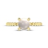 Thumbnail Image 3 of Cultured Pearl & Diamond Accent Ring 10K Yellow Gold