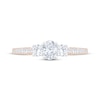 Thumbnail Image 3 of Memories Moments Magic Oval & Round-Cut Lab-Grown Diamond Three-Stone Engagement Ring 5/8 ct tw 14K Rose Gold