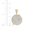 Thumbnail Image 3 of Men's Diamond Lightning Bolt Circle Charm 1/2 ct tw 10K Yellow Gold