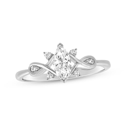 Adore Lab-Grown Diamonds Marquise-Cut Engagement Ring 3/8 ct tw 14K White Gold