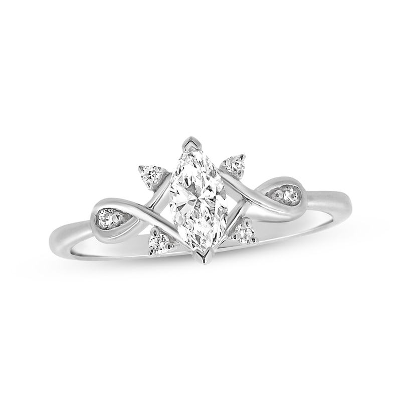 Main Image 1 of Adore Lab-Grown Diamonds Marquise-Cut Engagement Ring 3/8 ct tw 14K White Gold