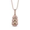 Thumbnail Image 1 of Le Vian Diamond Three-Stone Necklace 5/8 ct tw 14K Strawberry Gold 20"