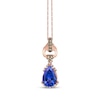 Thumbnail Image 1 of Le Vian Pear-Shaped Tanzanite Necklace 1/6 ct tw Diamonds 14K Strawberry Gold 18"