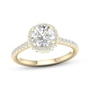 Thumbnail Image 1 of Lab-Grown Diamonds Round-Cut Halo Engagement Ring 1-1/2 ct tw 14K Yellow Gold