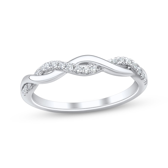 Diamond Twist Fashion Ring 1/8 ct tw 10K White Gold
