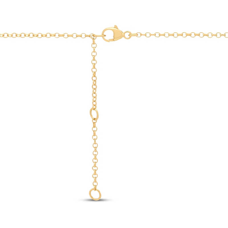 Main Image 4 of STUDIO BY KAY Cultured Pearl Chain Link Drop Necklace 24K Yellow Gold Vermeil Sterling Silver 18"