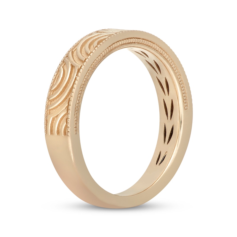 Main Image 2 of Neil Lane Patterned Wedding Band 14K Yellow Gold 4mm