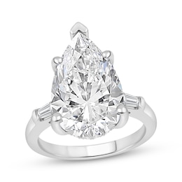 Adore Lab-Grown Diamonds Pear-Shaped Hidden Halo Engagement Ring 9-1/4 ct tw 14K White Gold