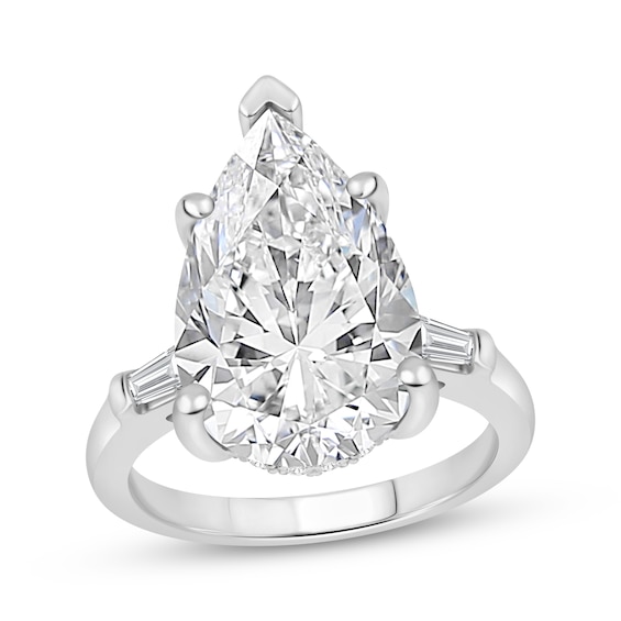 Adore Lab-Grown Diamonds Pear-Shaped Hidden Halo Engagement Ring 9-1/4 ct tw 14K White Gold