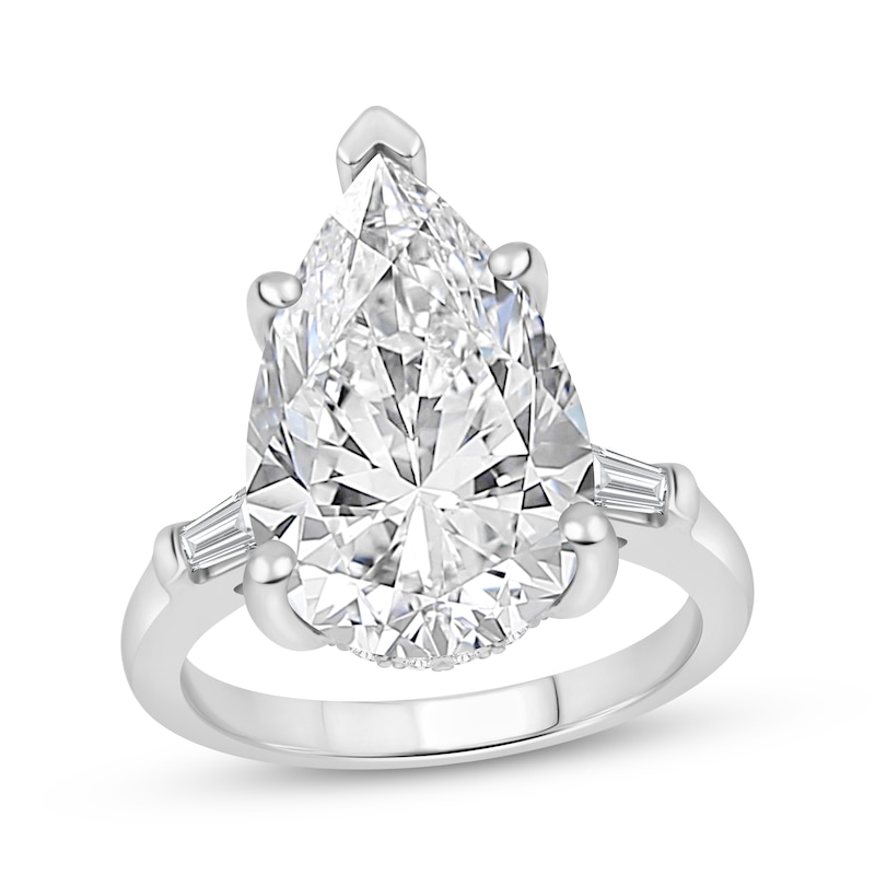Main Image 1 of Adore Lab-Grown Diamonds Pear-Shaped Hidden Halo Engagement Ring 9-1/4 ct tw 14K White Gold