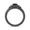 Thumbnail Image 3 of Disney Treasures The Nightmare Before Christmas Oval-Cut Black Onyx & Diamond Ring 1/6 ct tw Black Rhodium-Plated Sterling Silver
