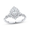 Thumbnail Image 1 of Adore Marquise-Cut Diamond Double Halo Engagement Ring 1 ct tw 14K White Gold