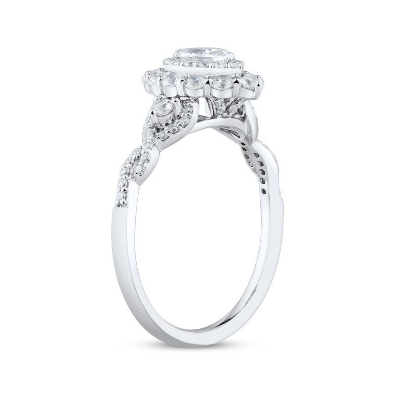 Main Image 2 of Adore Marquise-Cut Diamond Double Halo Engagement Ring 1 ct tw 14K White Gold