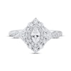 Thumbnail Image 3 of Adore Marquise-Cut Diamond Double Halo Engagement Ring 1 ct tw 14K White Gold