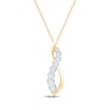 Thumbnail Image 1 of Diamond Infinity Necklace 3/4 ct tw 18K Two-Tone Gold 18"
