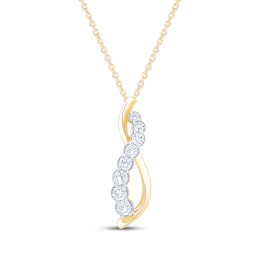 Diamond Infinity Necklace 3/4 ct tw 18K Two-Tone Gold 18"