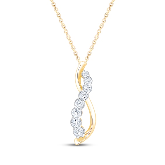 Diamond Infinity Necklace 3/4 ct tw 18K Two-Tone Gold 18"