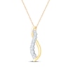Thumbnail Image 2 of Diamond Infinity Necklace 3/4 ct tw 18K Two-Tone Gold 18"