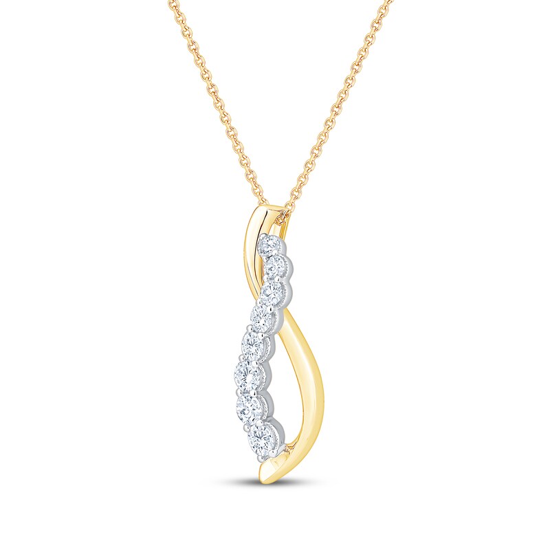 Main Image 2 of Diamond Infinity Necklace 3/4 ct tw 18K Two-Tone Gold 18"