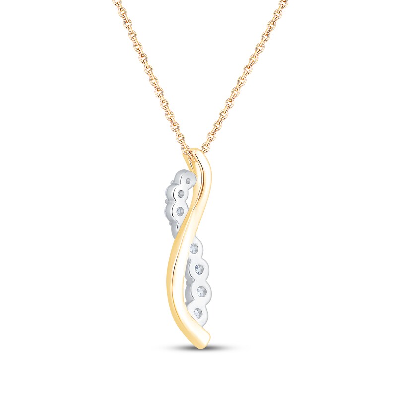 Main Image 3 of Diamond Infinity Necklace 3/4 ct tw 18K Two-Tone Gold 18"