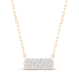 KAY Lab-Grown Diamonds Multi-Row Bar Necklace 1/5 ct tw 10K Yellow Gold 18"