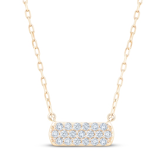 KAY Lab-Grown Diamonds Multi-Row Bar Necklace 1/5 ct tw 10K Yellow Gold 18"