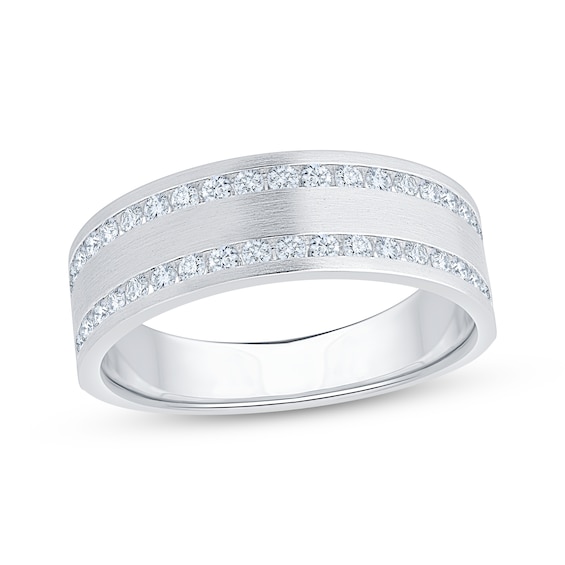 Adore Lab-Grown Diamonds Men's Wedding Band 3/4 ct tw 14K White Gold