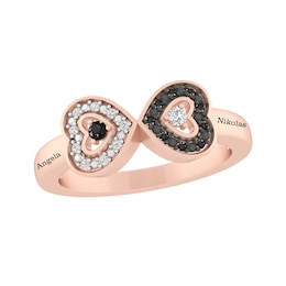 1/10 Ct. tw Black & White Diamond Infinity Promise Ring