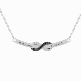 1/15 Ct. tw Black & White Diamond Infinity Necklace