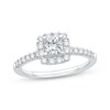 Thumbnail Image 1 of Adore Certified Diamond Engagement Ring 5/8 ct tw Princess & Round-cut Platinum