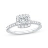 Thumbnail Image 0 of Certified Diamond Engagement Ring 5/8 ct tw Princess & Round-cut Platinum