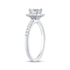 Thumbnail Image 1 of Certified Diamond Engagement Ring 5/8 ct tw Princess & Round-cut Platinum
