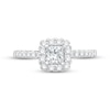 Thumbnail Image 2 of Certified Diamond Engagement Ring 5/8 ct tw Princess & Round-cut Platinum
