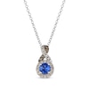 Thumbnail Image 1 of Le Vian Chocolate Twist Sapphire Necklace 1/6 ct tw Diamonds 14K Vanilla Gold 19"