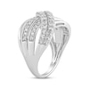 Diamond Crossover Wave Ring 1 ct tw 10K White Gold