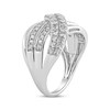 Thumbnail Image 1 of Diamond Crossover Wave Ring 1 ct tw 10K White Gold