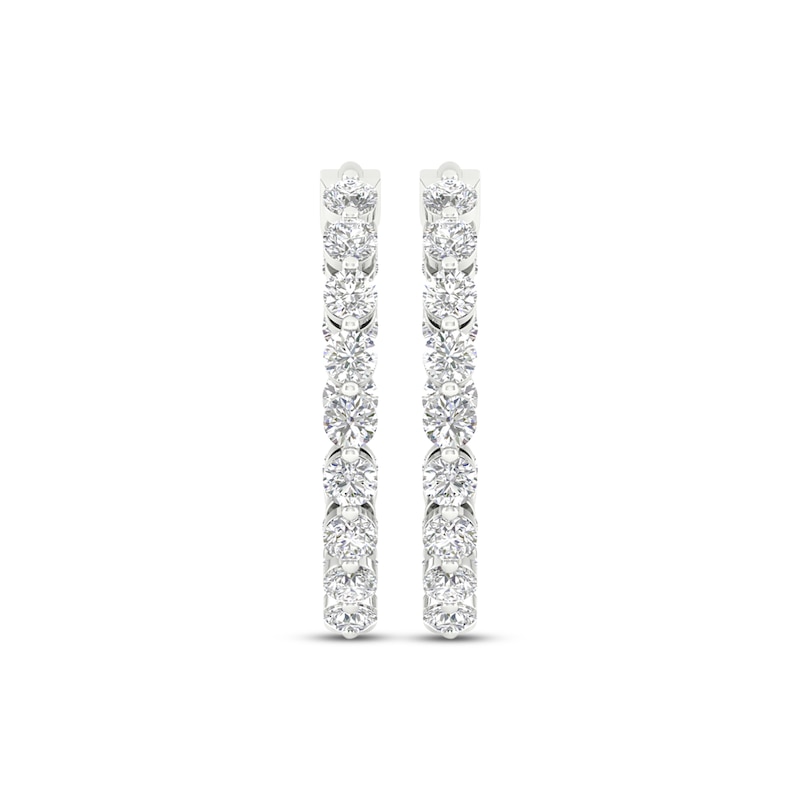Main Image 2 of KAY Lab-Grown Diamonds Inside-Out Hoop Earrings 1 ct tw 14K White Gold