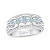 Thumbnail Image 1 of THE LEO First Light Diamond Princess & Round-Cut Anniversary Band 3/4 ct tw 14K White Gold