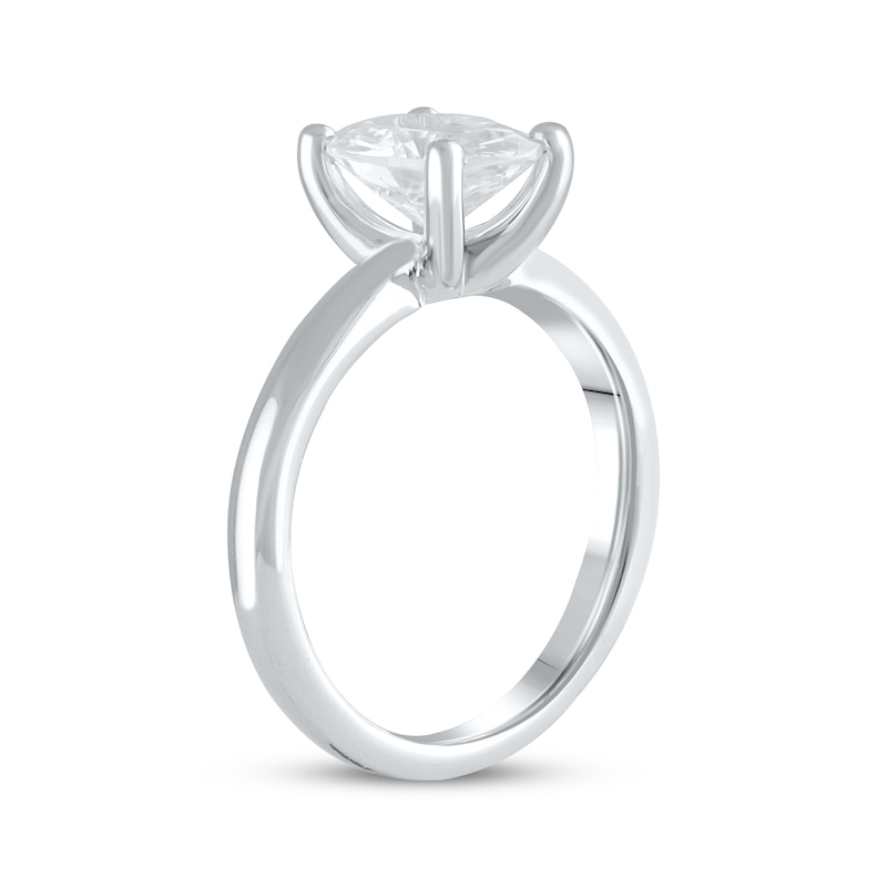 Lab-Created Diamonds by KAY Oval-Cut Solitaire Engagement Ring 2 ct tw 14K White Gold