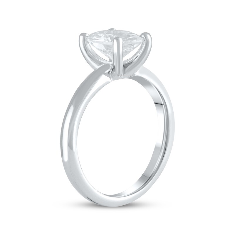 Lab-Created Diamonds by KAY Oval-Cut Solitaire Engagement Ring 2 ct tw 14K White Gold