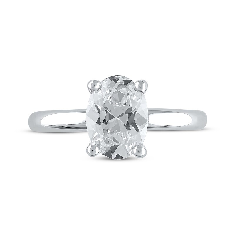 Lab-Created Diamonds by KAY Oval-Cut Solitaire Engagement Ring 2 ct tw 14K White Gold