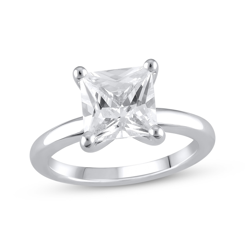 Lab-Created Diamonds by KAY Princess-Cut Solitaire Engagement Ring 3 ct tw 14K White Gold