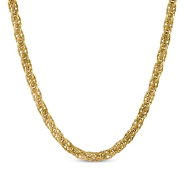 Semi-Solid Infinity Rope Chain Necklace 4mm 10K Yellow Gold 22&quot;