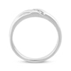 Thumbnail Image 2 of Men's Diamond Diagonal Three-Stone Wedding Band 1/15 ct tw 10K White Gold
